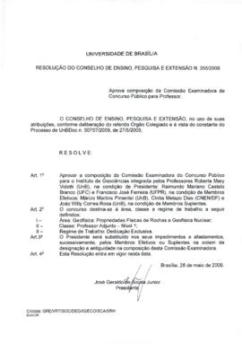 Resolução do Conselho de Ensino, Pesquisa e Extensão nº 0355/2009