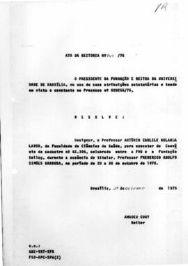 Ato da Reitoria nº 0740/1975