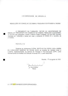 Resolução do Conselho de Ensino, Pesquisa e Extensão nº 0098/2002