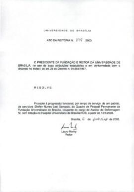 Ato da Reitoria nº 0149/2003