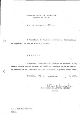 Ato da Reitoria nº 0091/1977