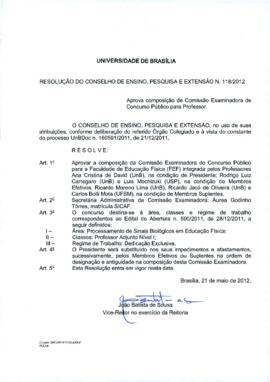 Resolução do Conselho de Ensino, Pesquisa e Extensão nº 0118/2012