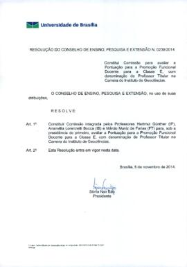 Resolução do Conselho de Ensino, Pesquisa e Extensão nº 0239/2014