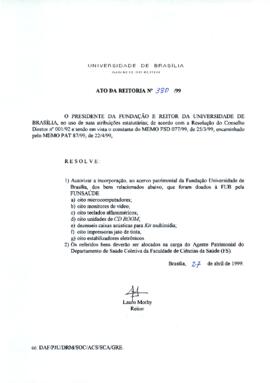 Ato da Reitoria nº 0380/1999