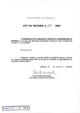 Ato da Reitoria nº 0239/2002