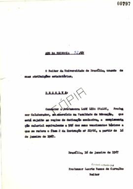 Ato da Reitoria nº 0052/1967