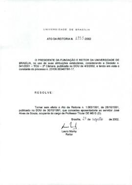 Ato da Reitoria nº 1353/2002