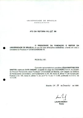 Ato da Reitoria nº 0028/1999