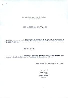 Ato da Reitoria nº 0161/1998