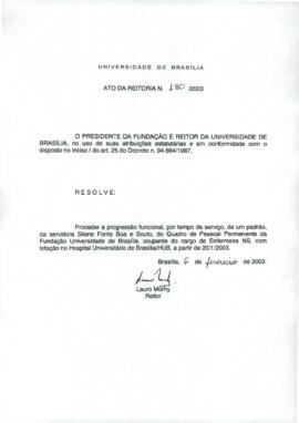 Ato da Reitoria nº 0180/2003