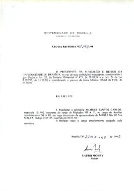 Ato da Reitoria nº 1148/1998