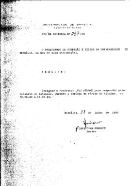 Ato da Reitoria nº 0237/1989