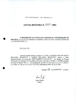 Ato da Reitoria nº 1419/2001