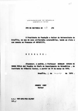 Ato da Reitoria nº 0117/1975