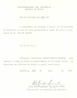 Ato da Reitoria nº 0186/1985