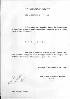 Ato da Reitoria nº 0026/1981