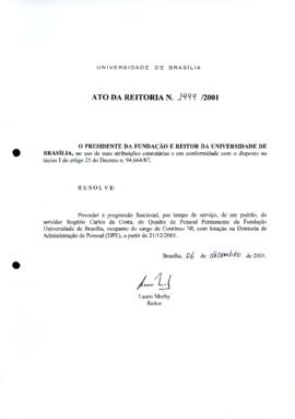 Ato da Reitoria nº 1499/2001