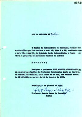 Ato da Reitoria nº 0086/1967