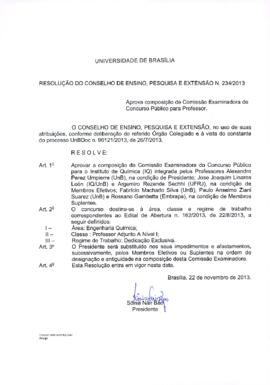 Resolução do Conselho de Ensino, Pesquisa e Extensão nº 0234/2013