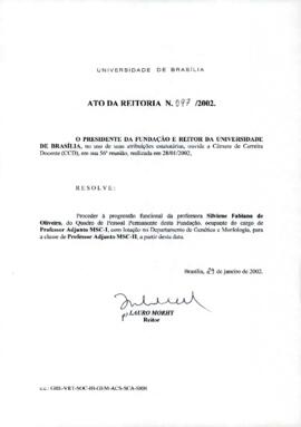 Ato da Reitoria nº 0097/2002