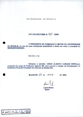 Ato da Reitoria nº 0427/2000