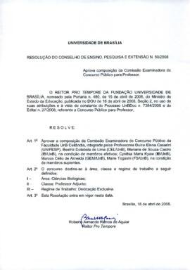 Resolução do Conselho de Ensino, Pesquisa e Extensão nº 0050/2008