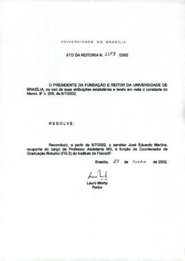 Ato da Reitoria nº 1173/2002