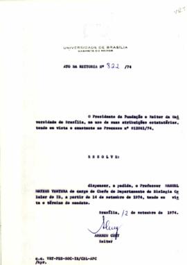 Ato da Reitoria nº 0822/1974