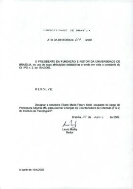 Ato da Reitoria nº 0619/2002