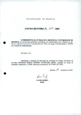 Ato da Reitoria nº 0158/2001