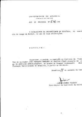 Ato da Reitoria nº 0606/1989