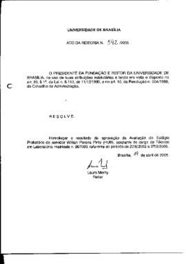 Ato da Reitoria nº 0542/2005