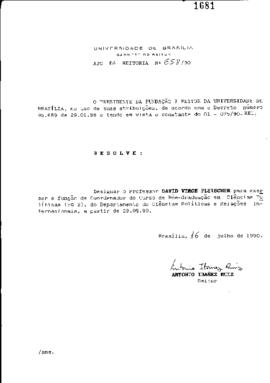 Ato da Reitoria nº 0658/1990