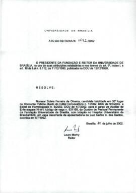 Ato da Reitoria nº 1082/2002