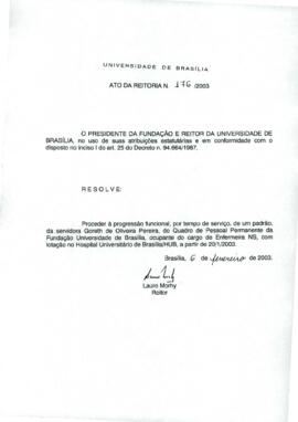 Ato da Reitoria nº 0176/2003