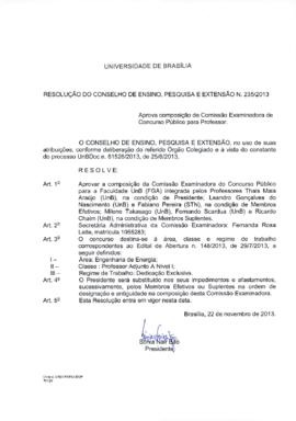 Resolução do Conselho de Ensino, Pesquisa e Extensão nº 0235/2013