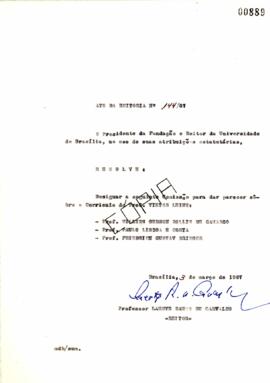 Ato da Reitoria nº 0144/1967