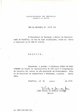 Ato da Reitoria nº 0107/1978