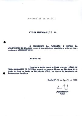 Ato da Reitoria nº 0805/1999