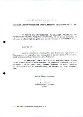 Resolução do Conselho de Ensino, Pesquisa e Extensão nº 0113/1997