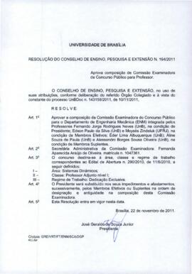 Resolução do Conselho de Ensino, Pesquisa e Extensão nº 0194/2011