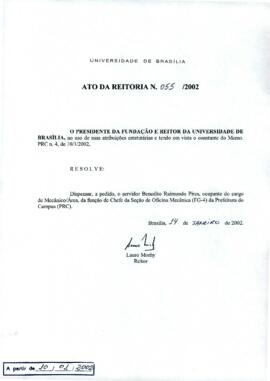 Ato da Reitoria nº 0055/2002