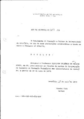 Ato da Reitoria nº 0317/1973