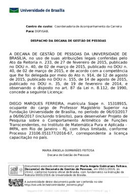 Despacho da Decana de Gestão de Pessoal (2016-11-09)
