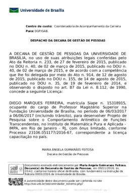 Despacho da Decana de Gestão de Pessoal (2016-11-09)