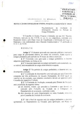 Resolução do Conselho de Ensino, Pesquisa e Extensão nº 0098/1998