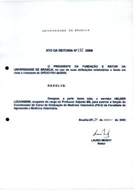 Ato da Reitoria nº 0182/2000