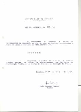 Ato da Reitoria nº 0916/1997
