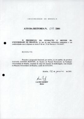 Ato da Reitoria nº 0099/2001