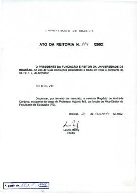 Ato da Reitoria nº 0224/2002